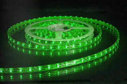 DC24V / SMD 3528 / Green Color / IP68 Flexible Led Strip Lights with 3 Years Warranty