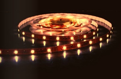 Customized  Yellow / Warm White SMD 3528 / 50000 hours Flexible Led Strip Lights